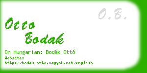 otto bodak business card